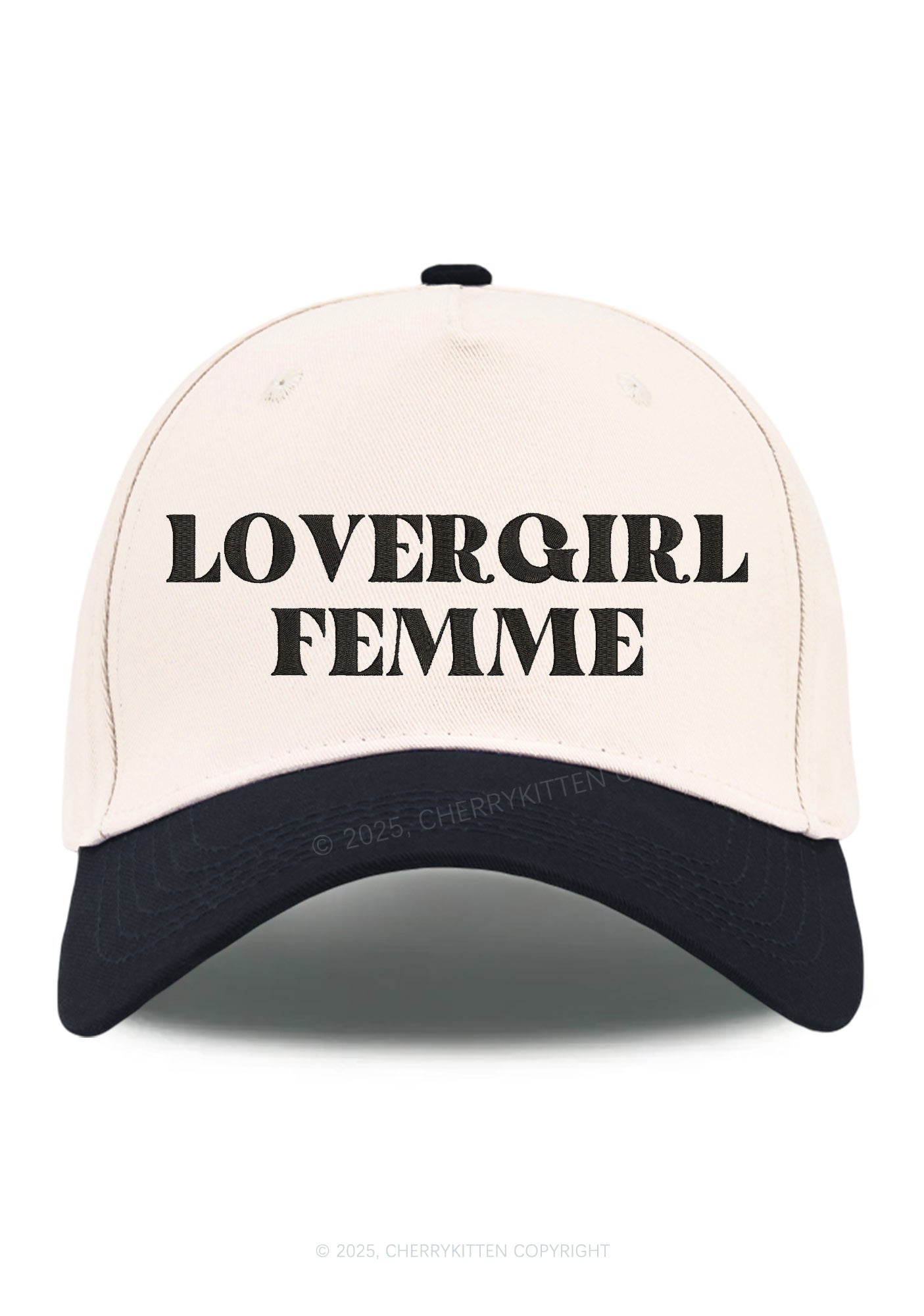 Embroidered Lovergirl Femme Pride Y2K Color Block Baseball Cap Cherrykitten