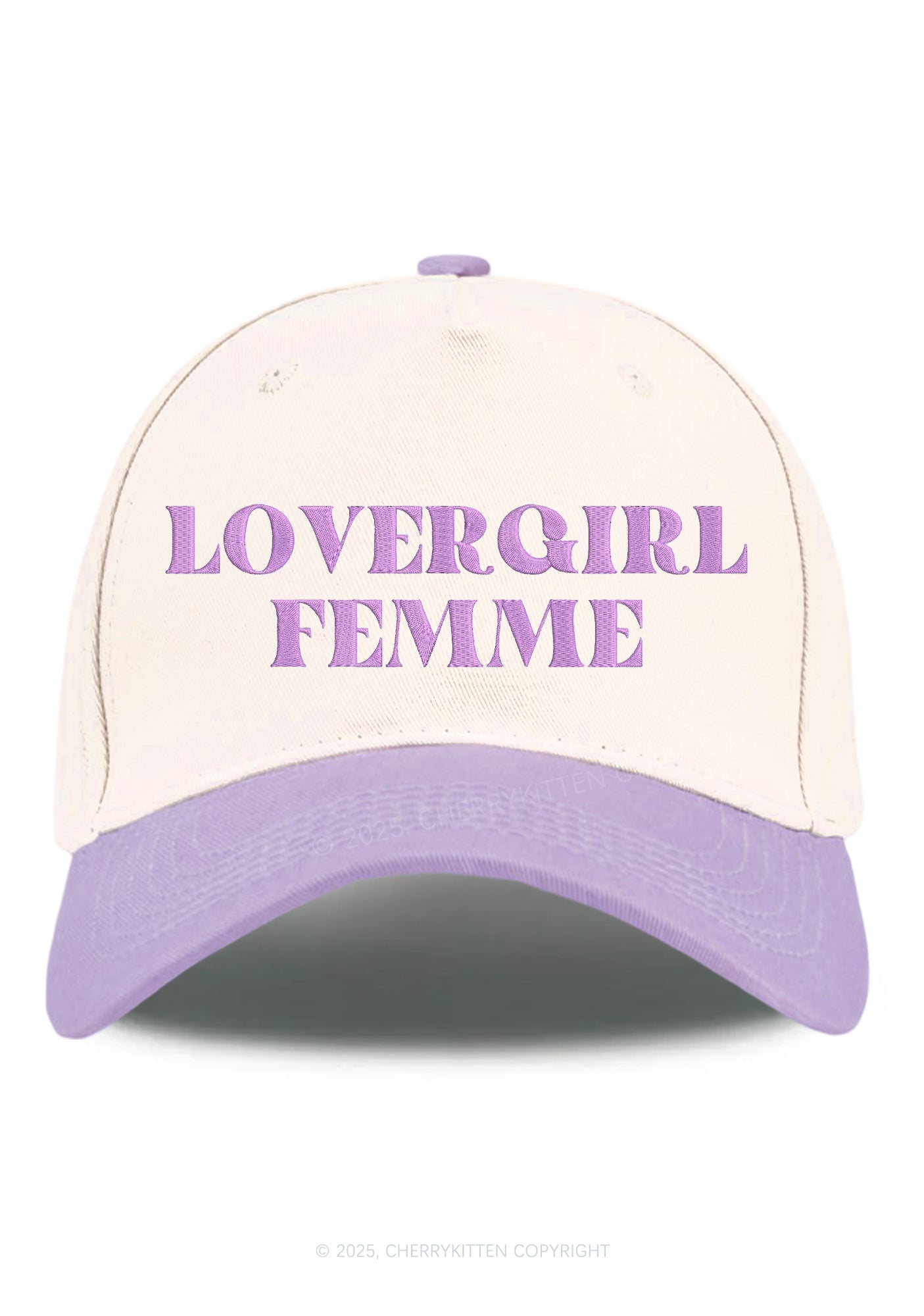 Embroidered Lovergirl Femme Pride Y2K Color Block Baseball Cap Cherrykitten