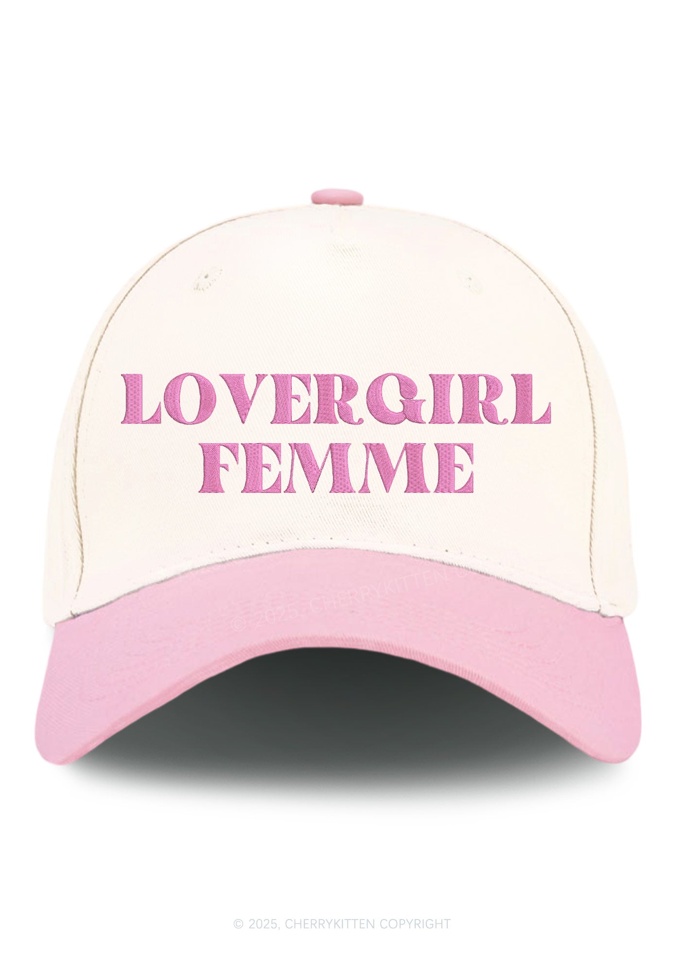 Embroidered Lovergirl Femme Pride Y2K Color Block Baseball Cap Cherrykitten