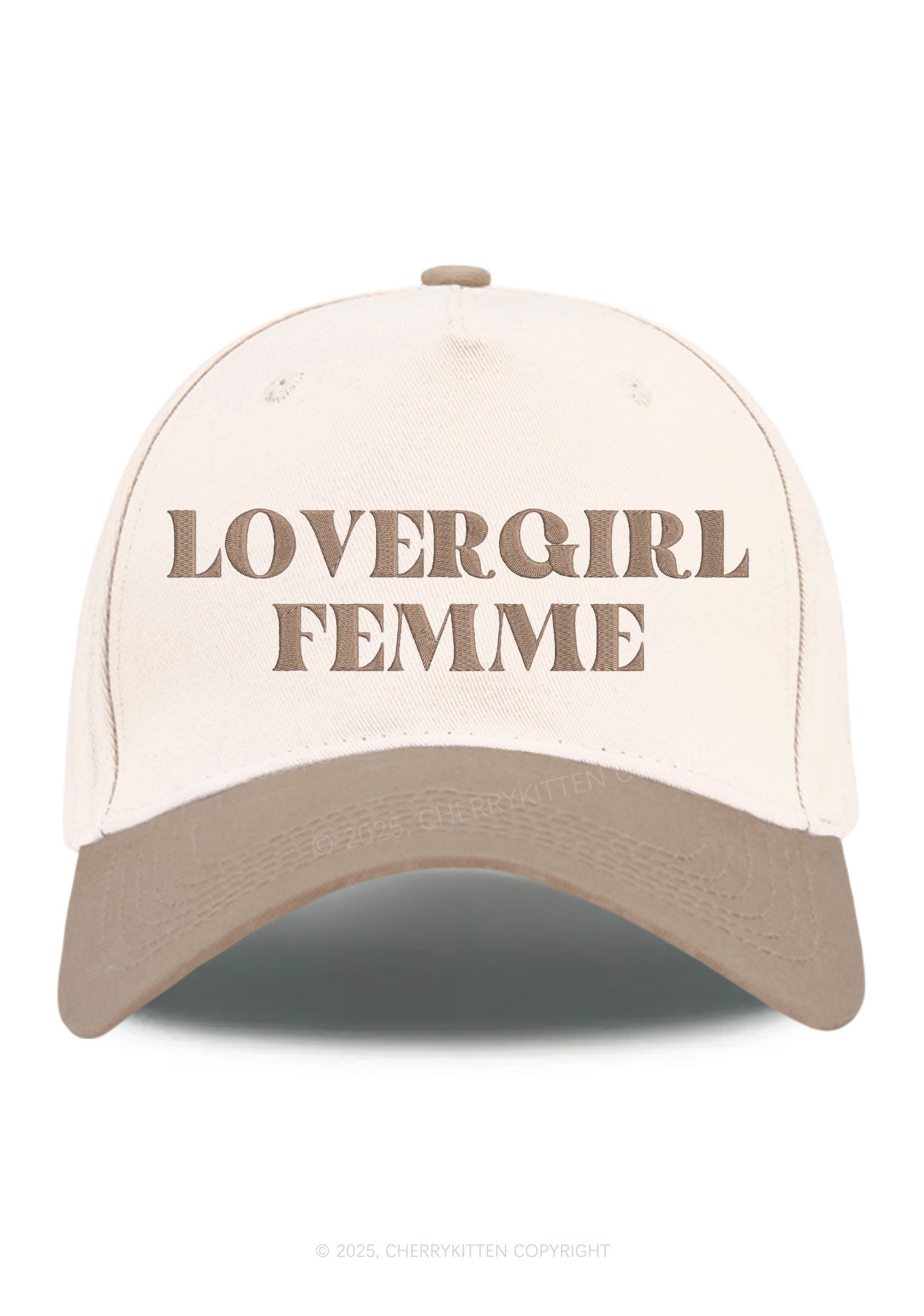 Embroidered Lovergirl Femme Pride Y2K Color Block Baseball Cap Cherrykitten