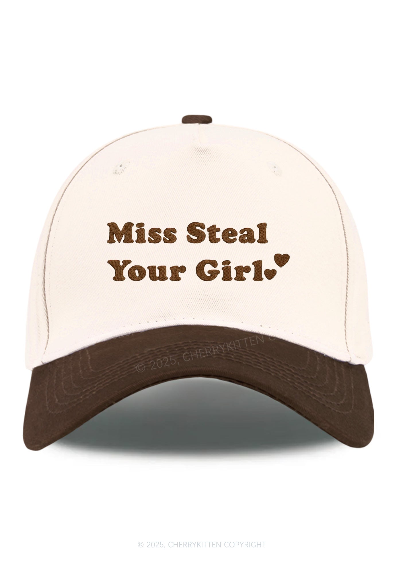 Embroidered Miss Steal Your Girl Pride Y2K Color Block Baseball Cap Cherrykitten