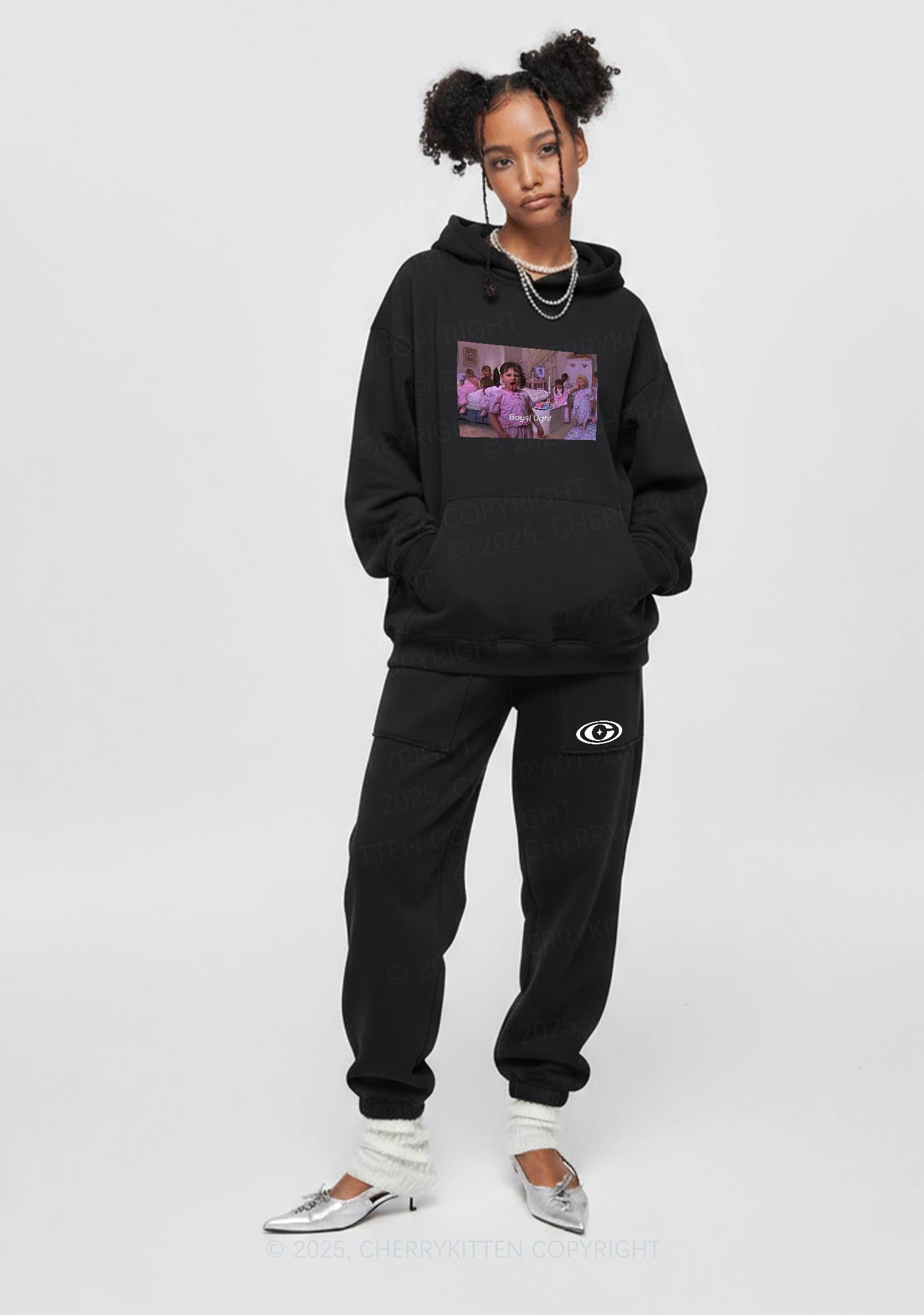 Boys Ugh Y2K Fleece Hoodie Set Cherrykitten