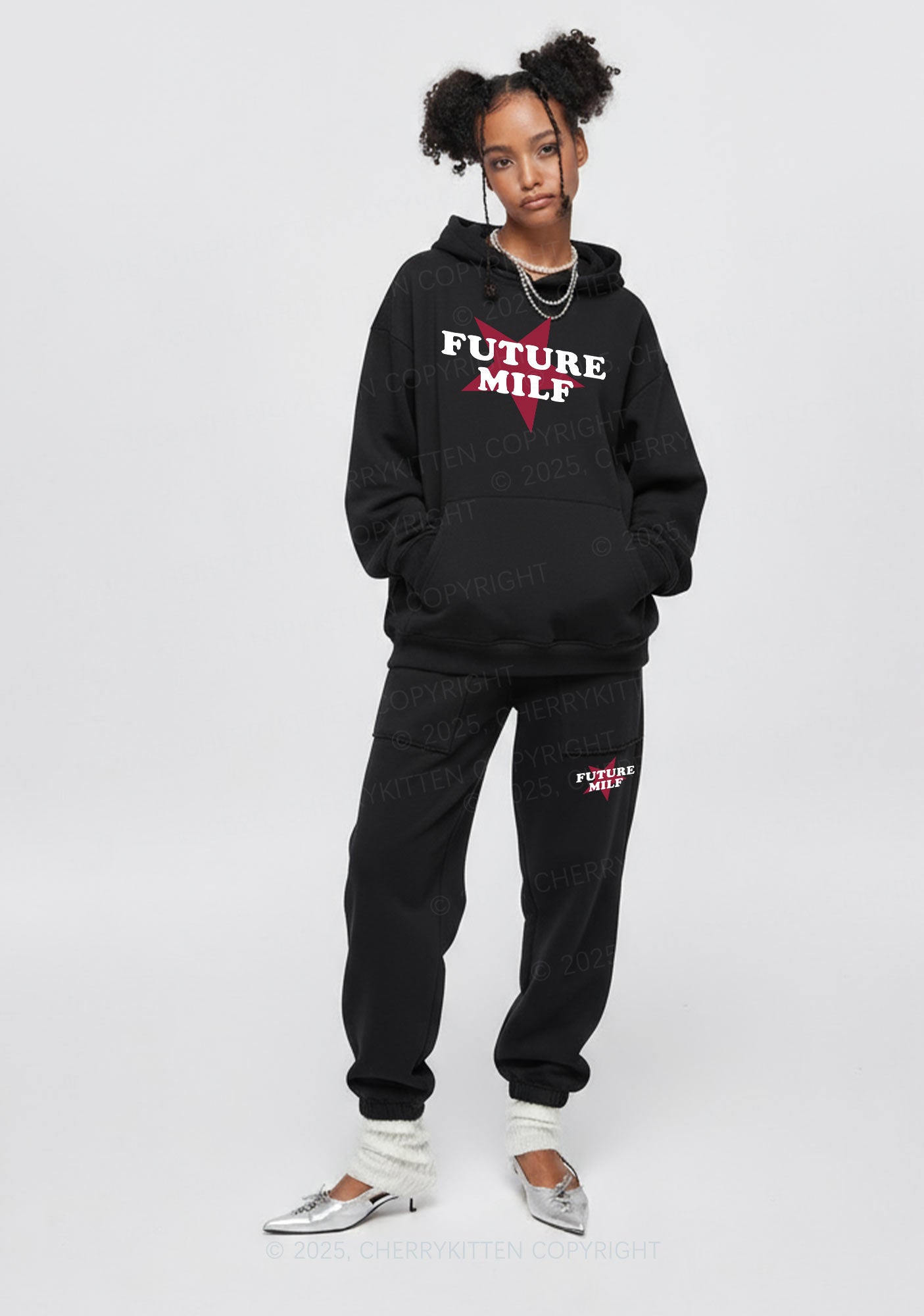 Future Mxxf Y2K Fleece Hoodie Set Cherrykitten