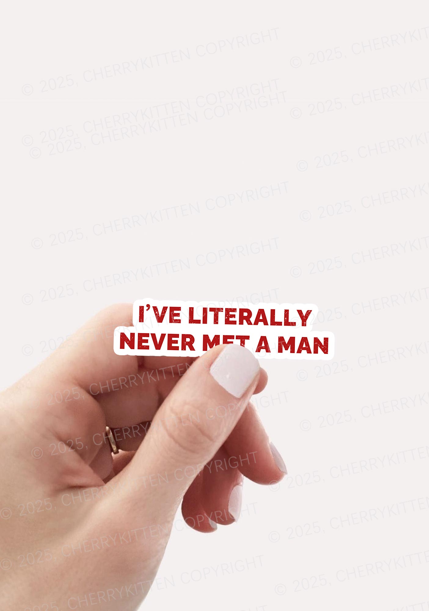 Never Met A Man Pride 1Pc Y2K Sticker Cherrykitten