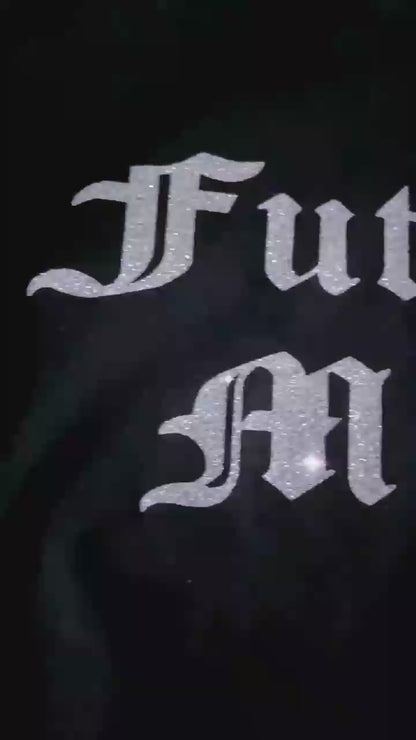 Silver Glitter Future Mxxf Y2K Baby Tee Cherrykitten