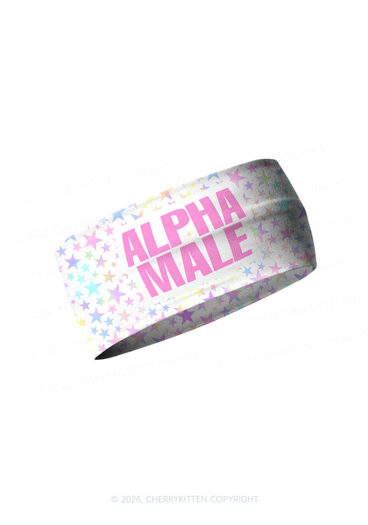 Pastel Star Alpha Male Y2K Print Headband Cherrykitten