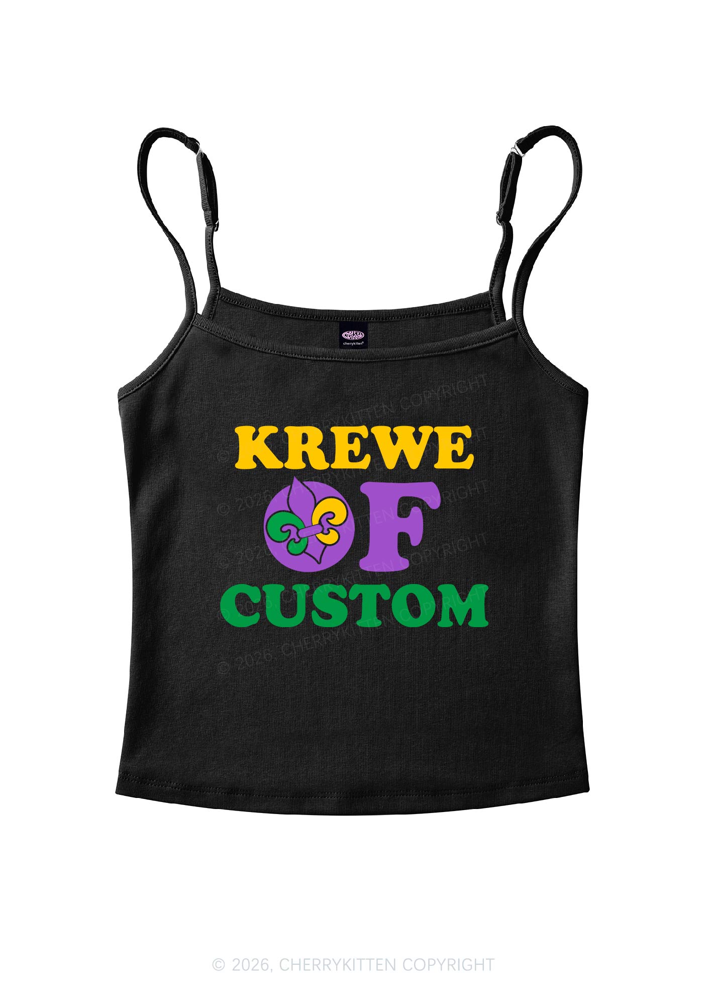 Krewe Of Custom Y2K Spaghetti Strap Cami Cherrykitten