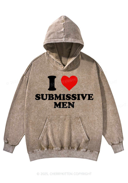 I Love S Men Y2K Washed Hoodie Cherrykitten