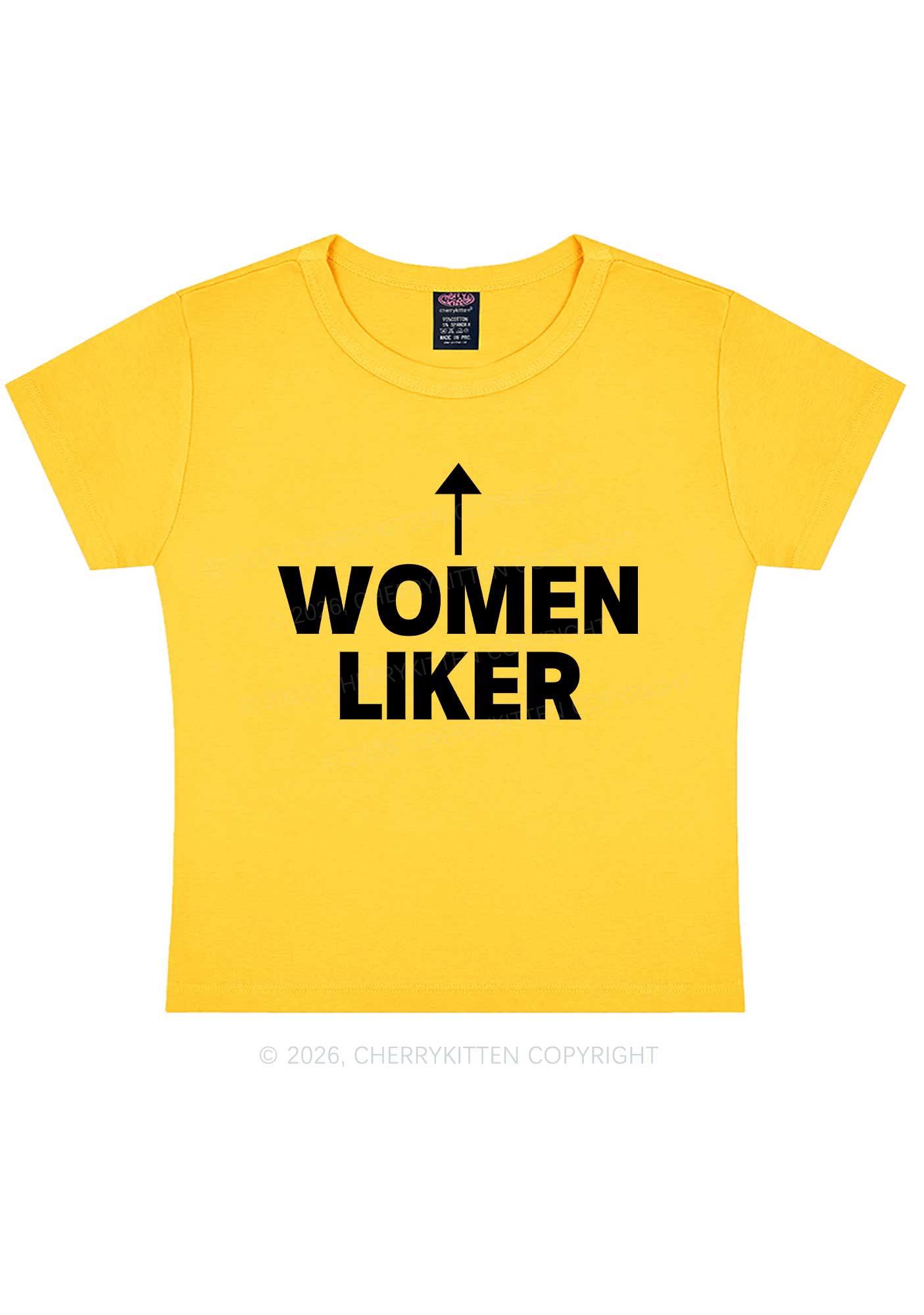 Women Liker Pride Y2K Baby Tee Cherrykitten