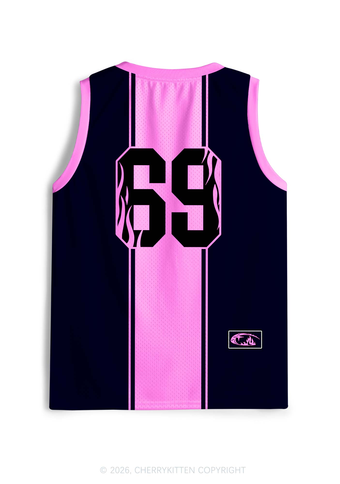 Pink Flame Star Femmes Top Me Pride Y2K Sport Jersey Tank Cherrykitten