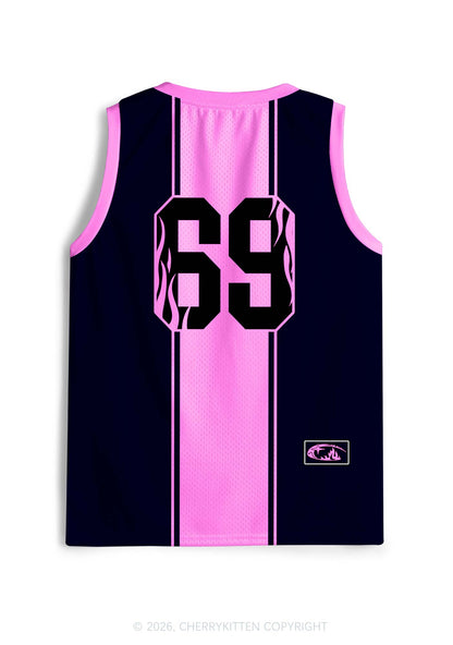 Pink Flame Star Femmes Top Me Pride Y2K Sport Jersey Tank Cherrykitten