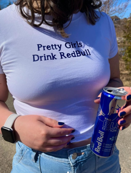 Pretty Girls Drink Redbull Y2K Baby Tee Cherrykitten