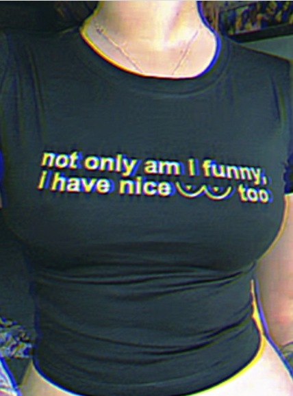 I Have Nice Dots Too Y2K Baby Tee