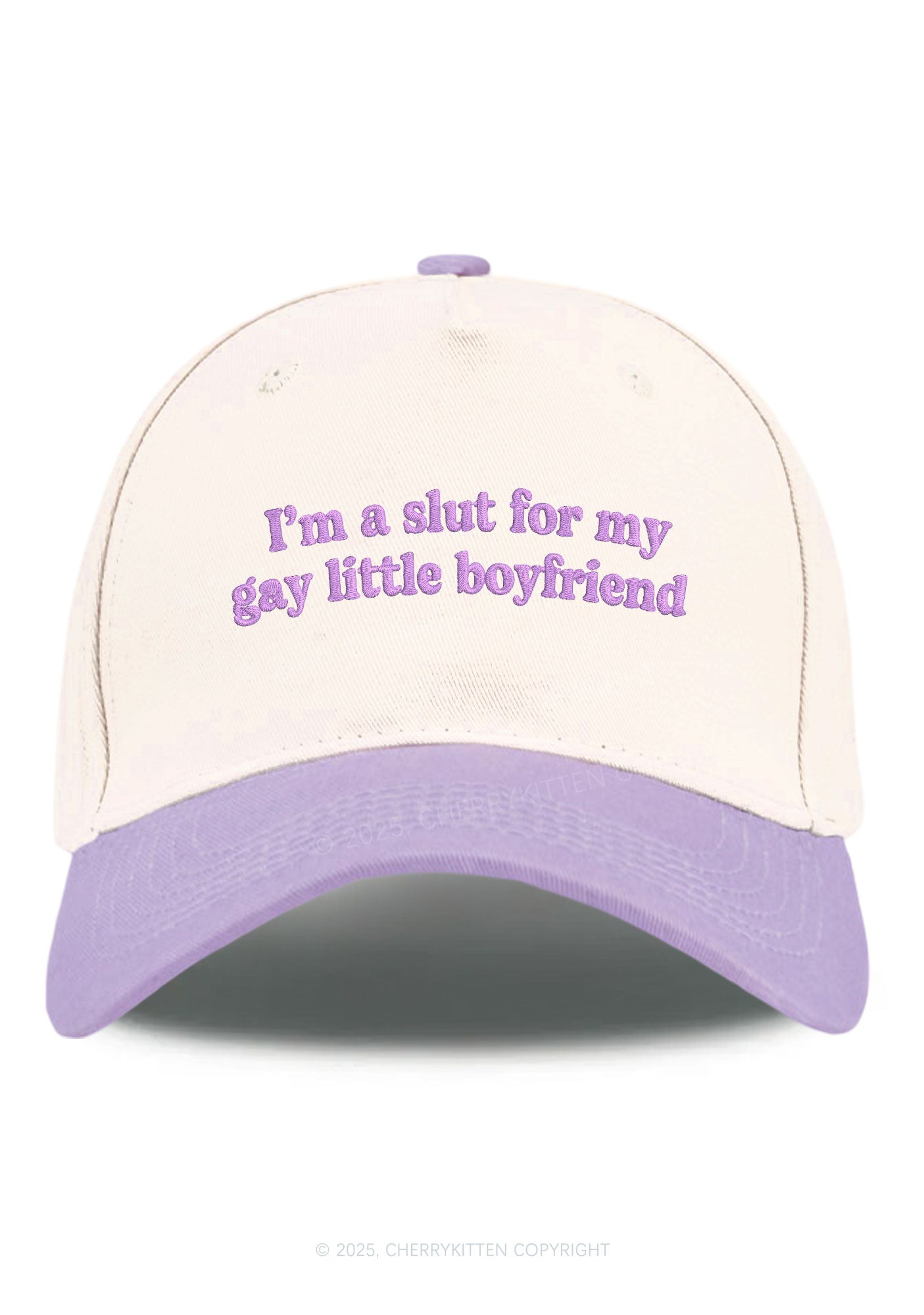 Embroidered Slxt For My Gay BF Pride Y2K Color Block Baseball Cap Cherrykitten