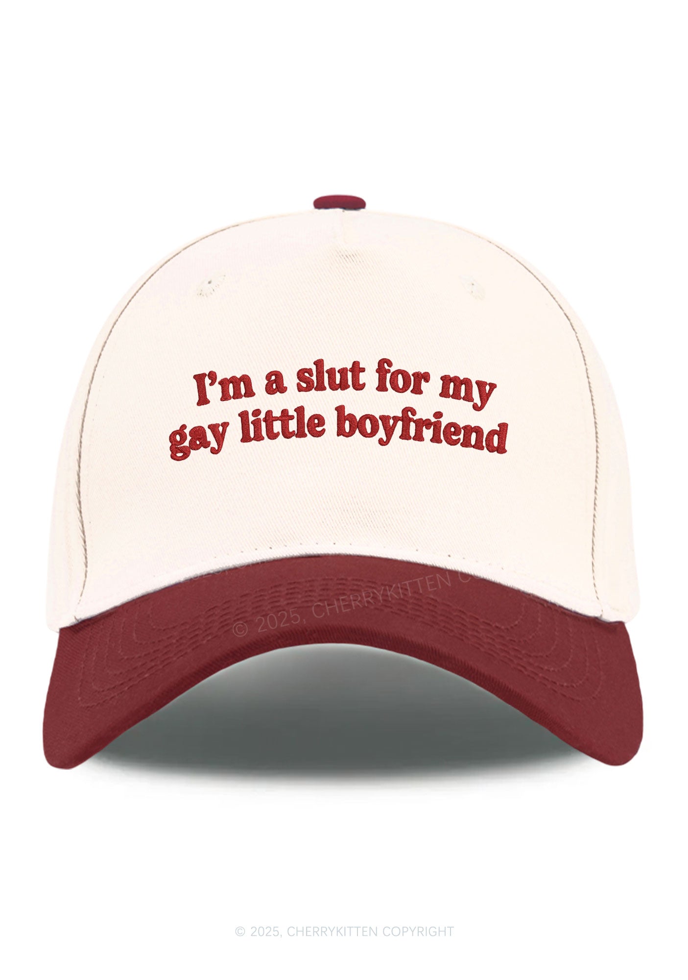 Embroidered Slxt For My Gay BF Pride Y2K Color Block Baseball Cap Cherrykitten