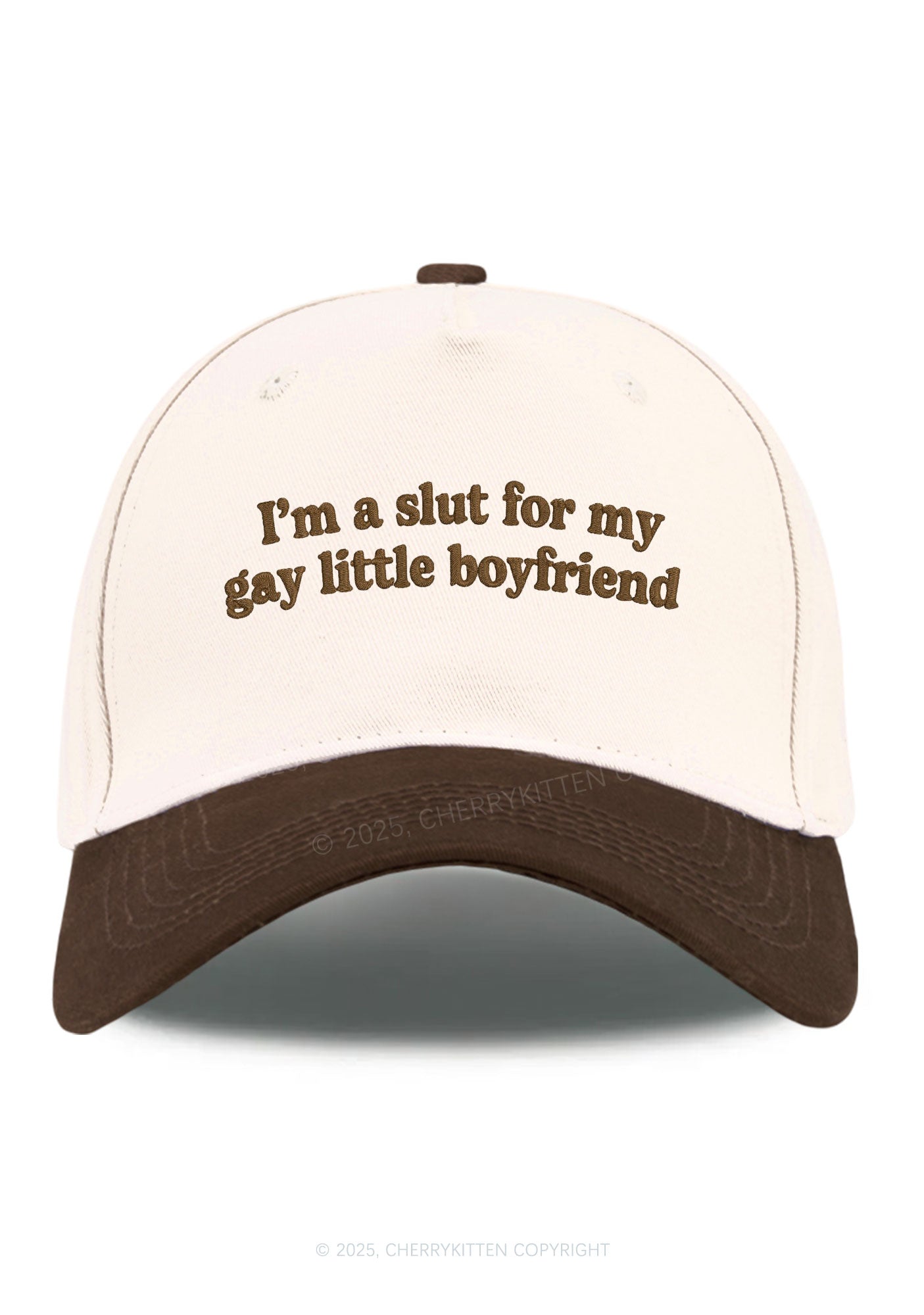 Embroidered Slxt For My Gay BF Pride Y2K Color Block Baseball Cap Cherrykitten