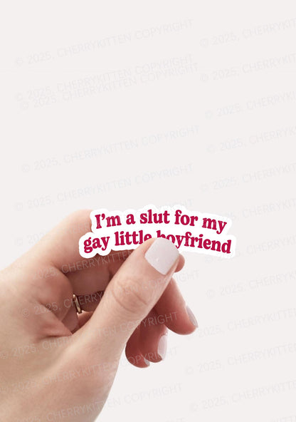 Slxt For My Gay BF Pride 1Pc Y2K Sticker Cherrykitten