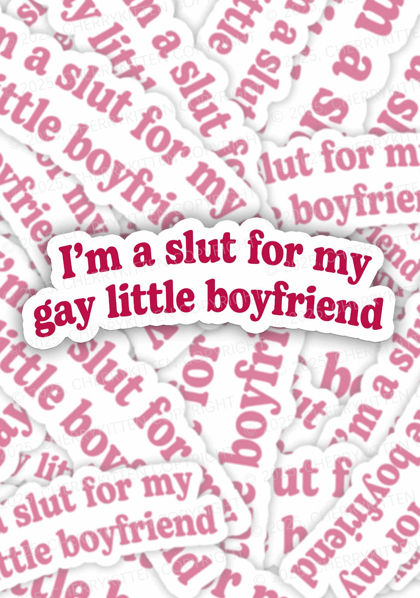 Slxt For My Gay BF Pride 1Pc Y2K Sticker Cherrykitten