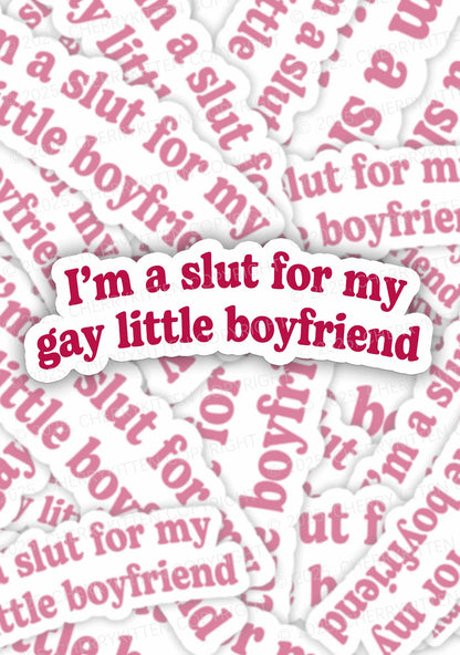 Slxt For My Gay BF Pride 1Pc Y2K Sticker Cherrykitten