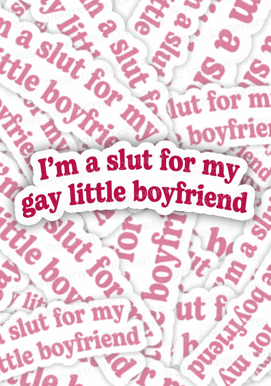 Slxt For My Gay BF Pride 1Pc Y2K Sticker Cherrykitten
