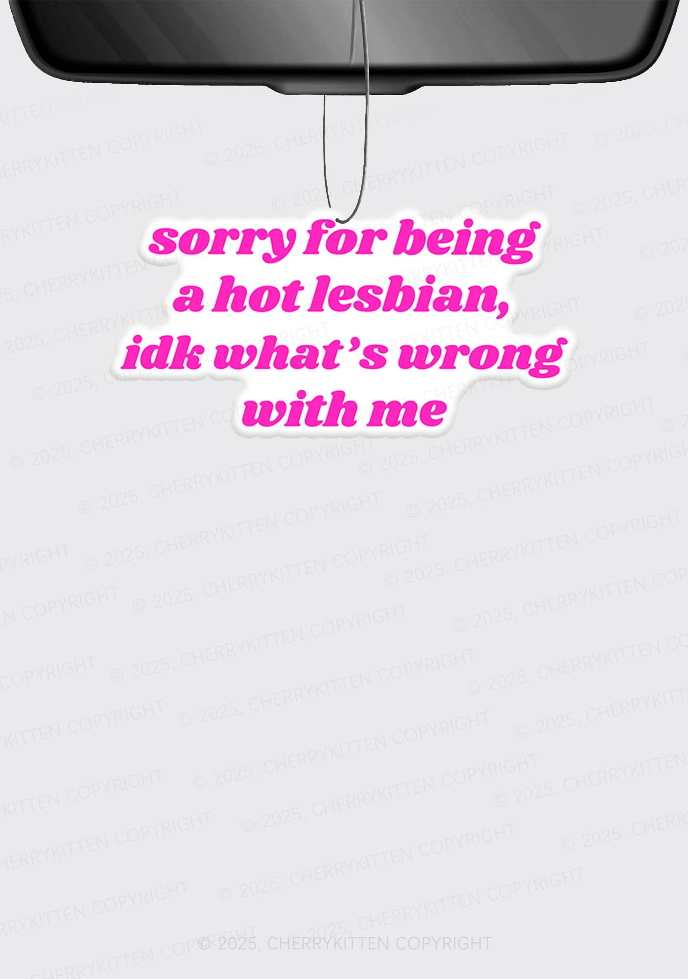 Sorry For Being Hot Lesbian Pride 1Pc Y2K Car Air Freshener Cherrykitten
