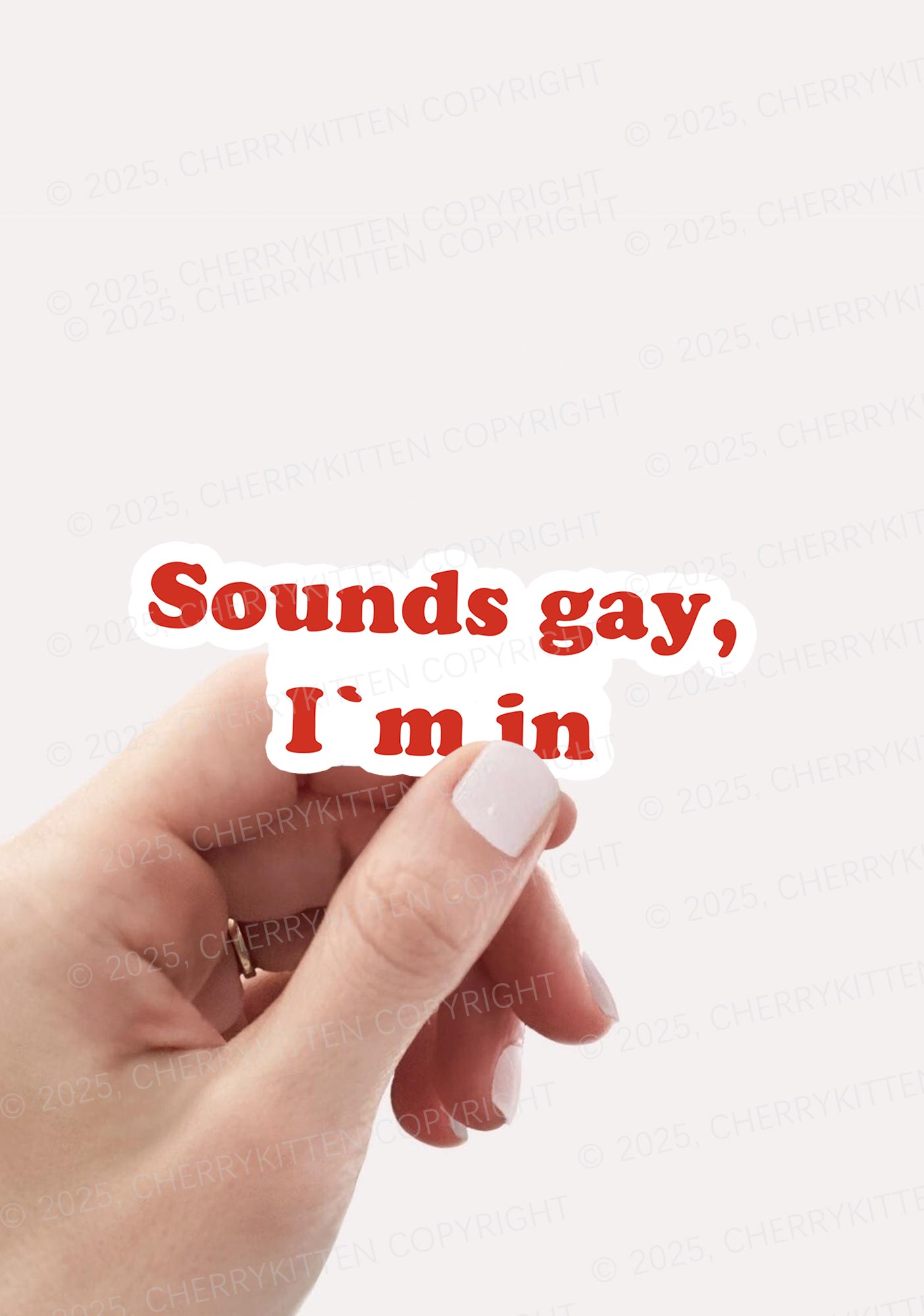 Sounds Gay Pride 1Pc Y2K Sticker Cherrykitten