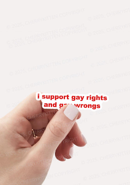 Support Gay Rights Pride 1Pc Y2K Sticker Cherrykitten