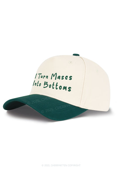 Embroidered Turn Mascs Into Bottoms Pride Y2K Color Block Baseball Cap Cherrykitten