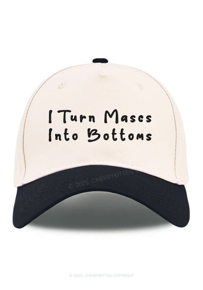 Embroidered Turn Mascs Into Bottoms Pride Y2K Color Block Baseball Cap Cherrykitten