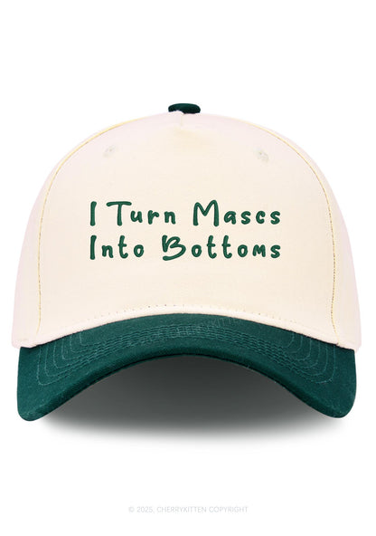 Embroidered Turn Mascs Into Bottoms Pride Y2K Color Block Baseball Cap Cherrykitten