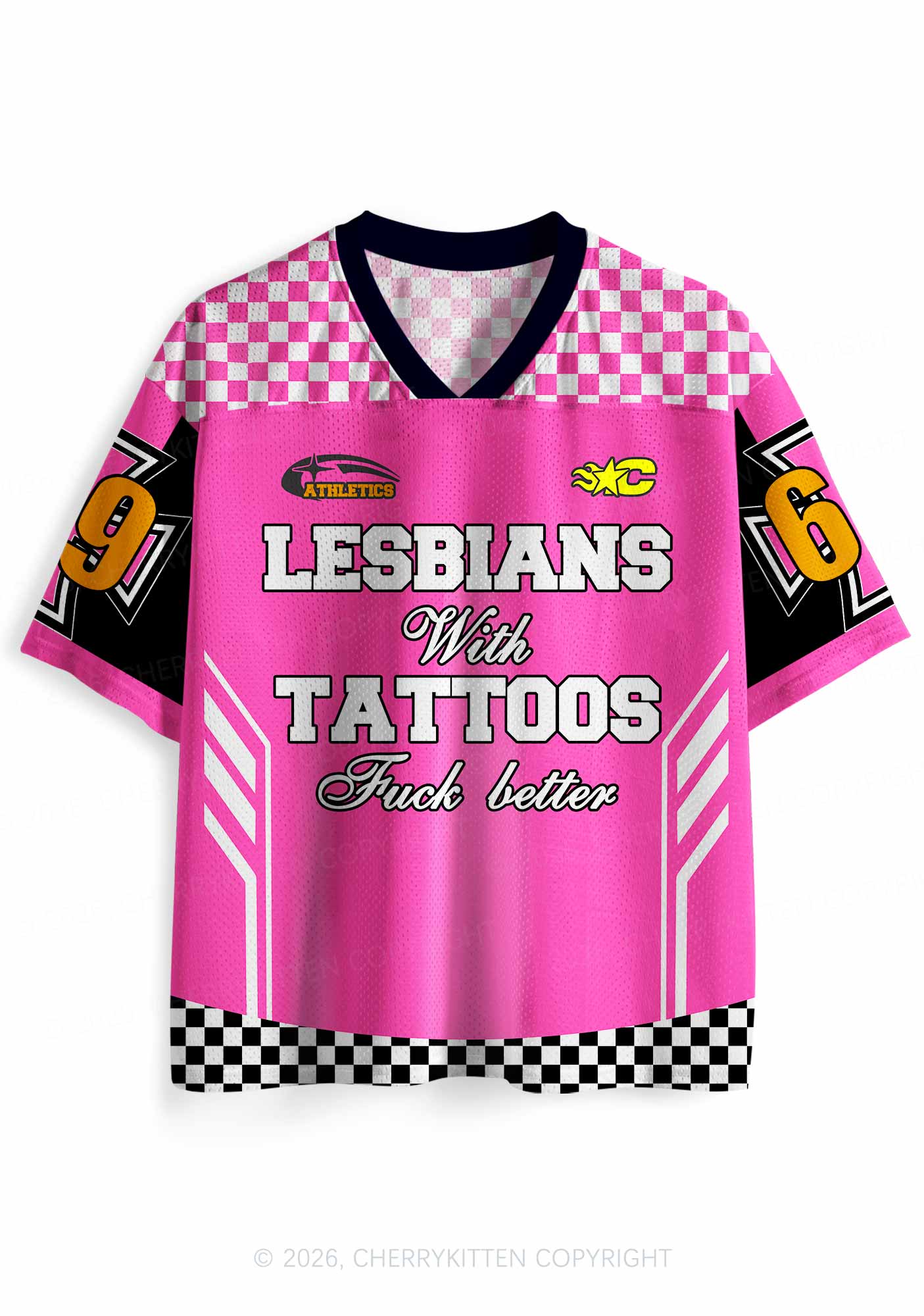 Lesbians With Tattoos Fxxk Better Pride Y2K Sport Jersey Shirts Cherrykitten