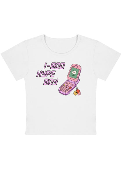 1-800 Hype Boy Y2k Baby Tee - cherrykitten1-800 Hype Boy Y2k Baby Tee