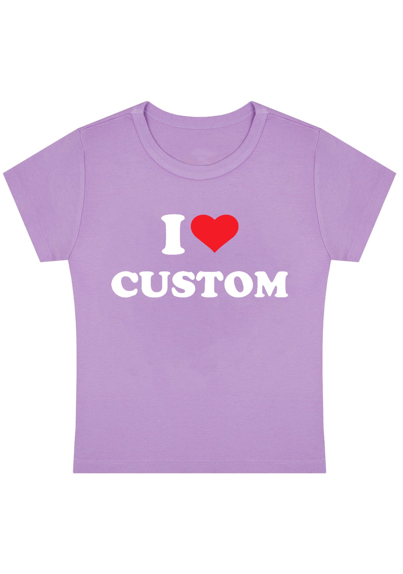 Curvy I Love Custom Personalized  Baby Tee