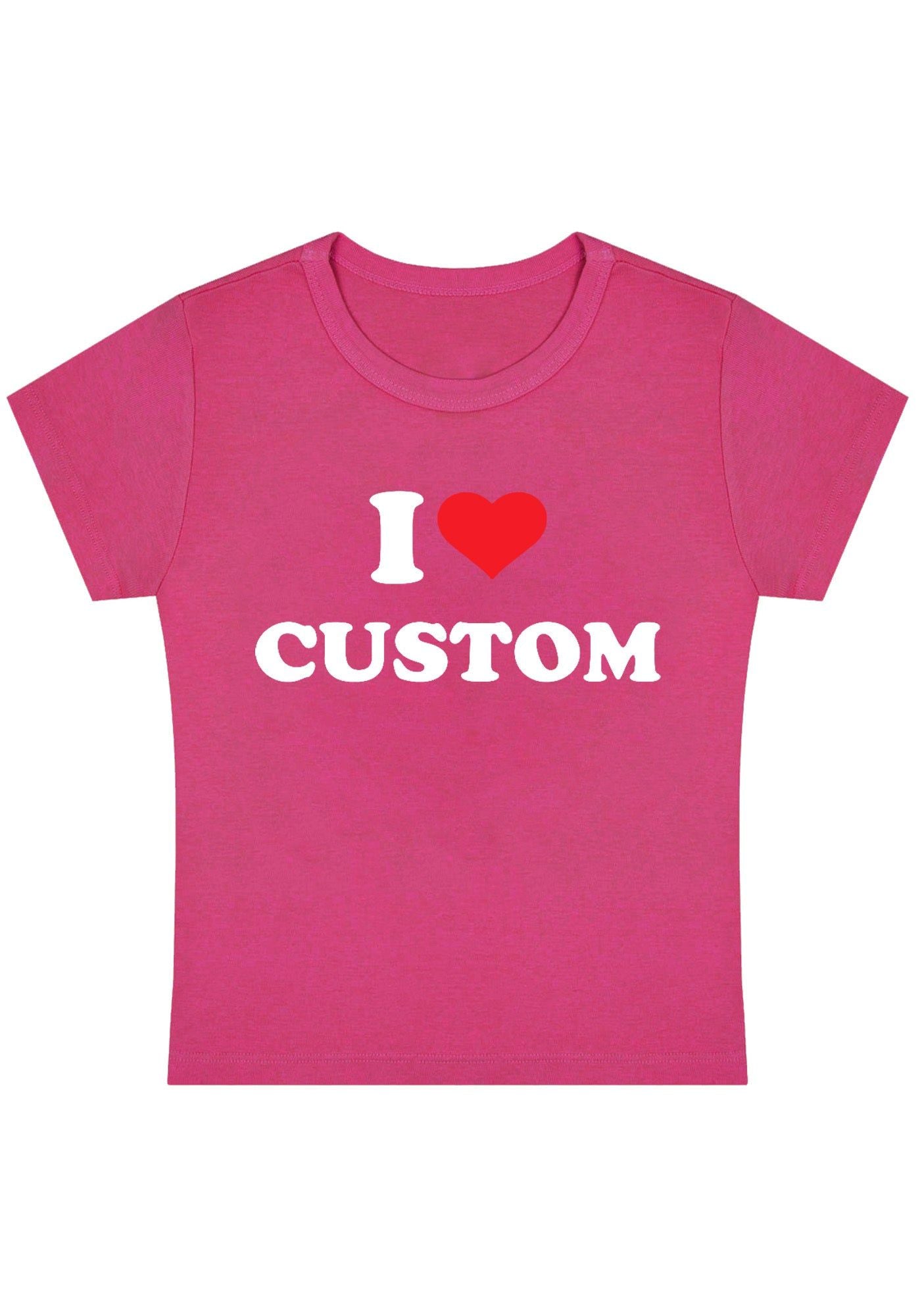 Curvy I Love Custom Personalized  Baby Tee