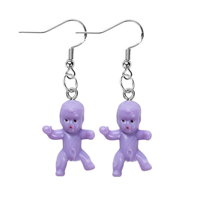 Colored Baby Earbob Earrings