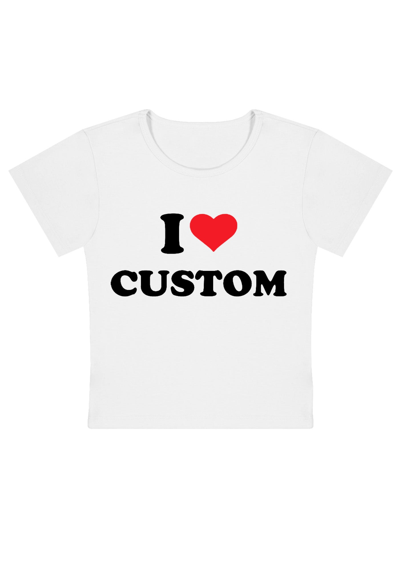 Curvy I Love Custom Personalized  Baby Tee