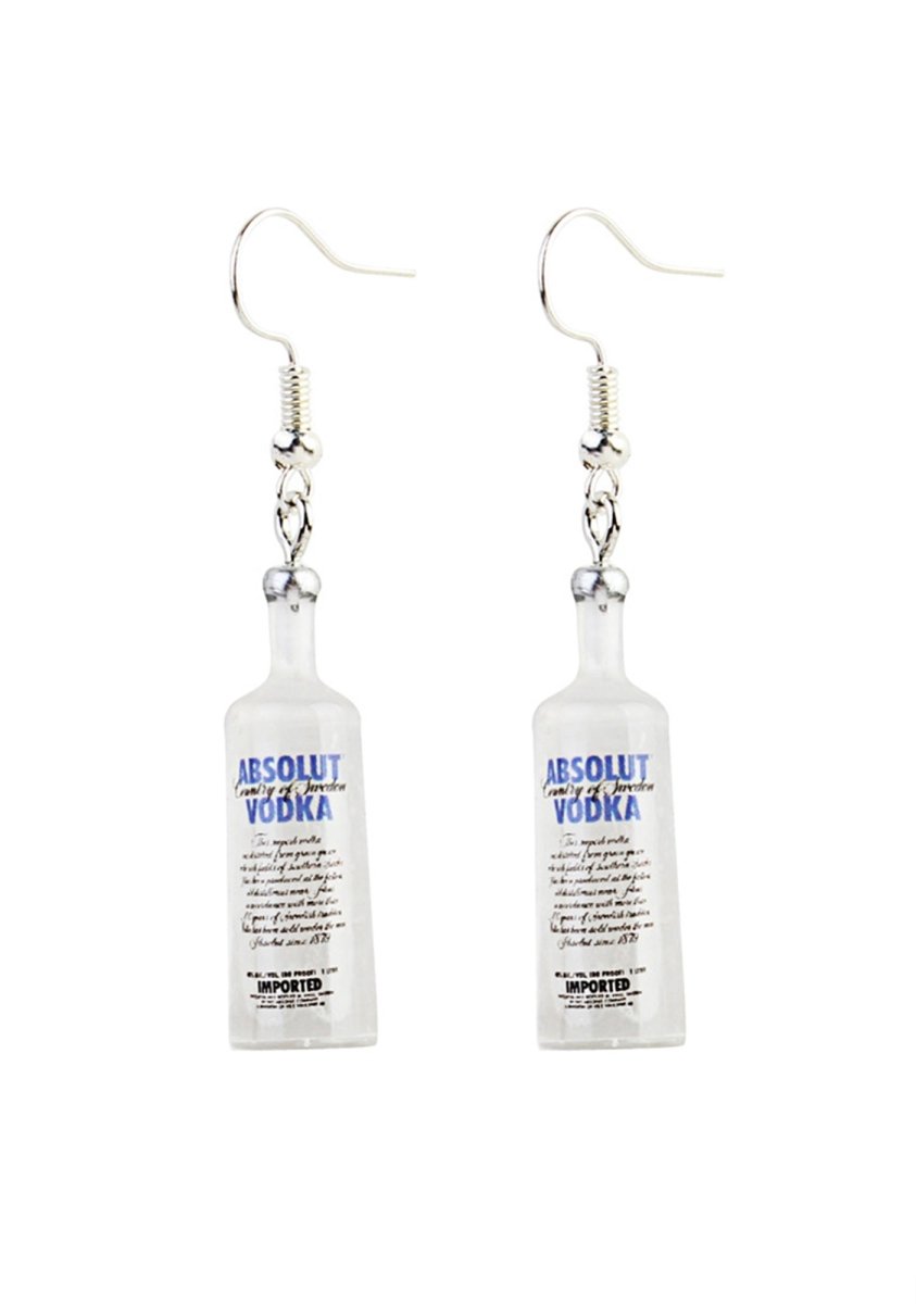 Absolut Vodka Earrings - cherrykittenAbsolut Vodka Earrings