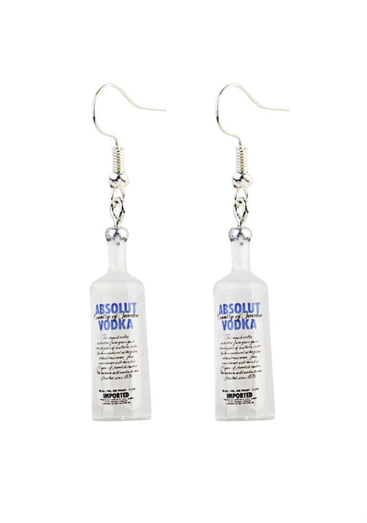 Absolut Vodka Earrings - cherrykittenAbsolut Vodka Earrings