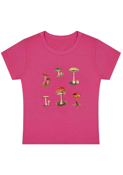 Amanita Muscaria Y2K Baby Tee - cherrykittenAmanita Muscaria Y2K Baby Tee