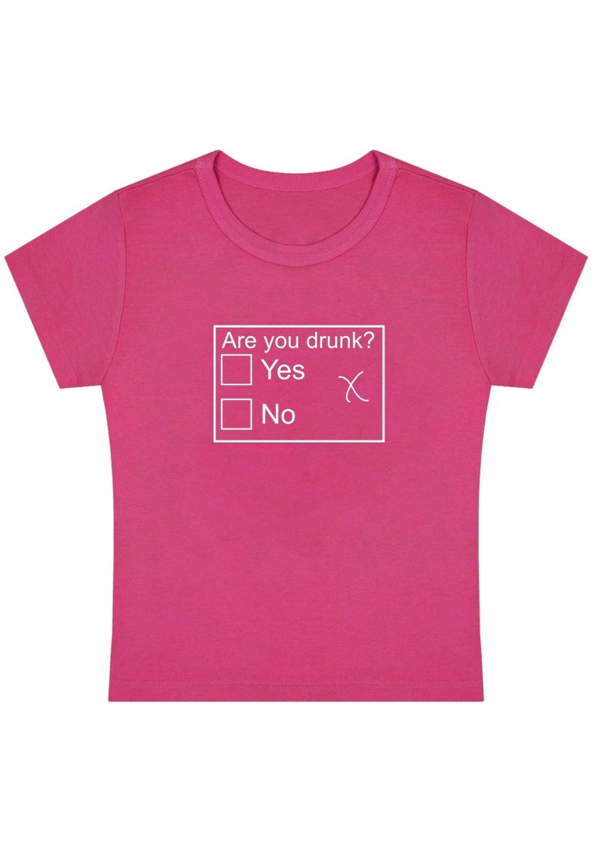 Are You Drunk Y2K Baby Tee - cherrykittenAre You Drunk Y2K Baby Tee