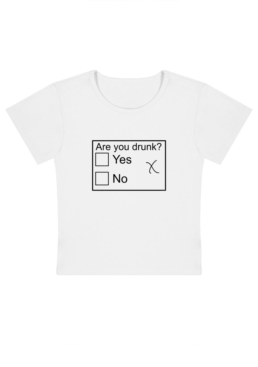 Are You Drunk Y2K Baby Tee - cherrykittenAre You Drunk Y2K Baby Tee