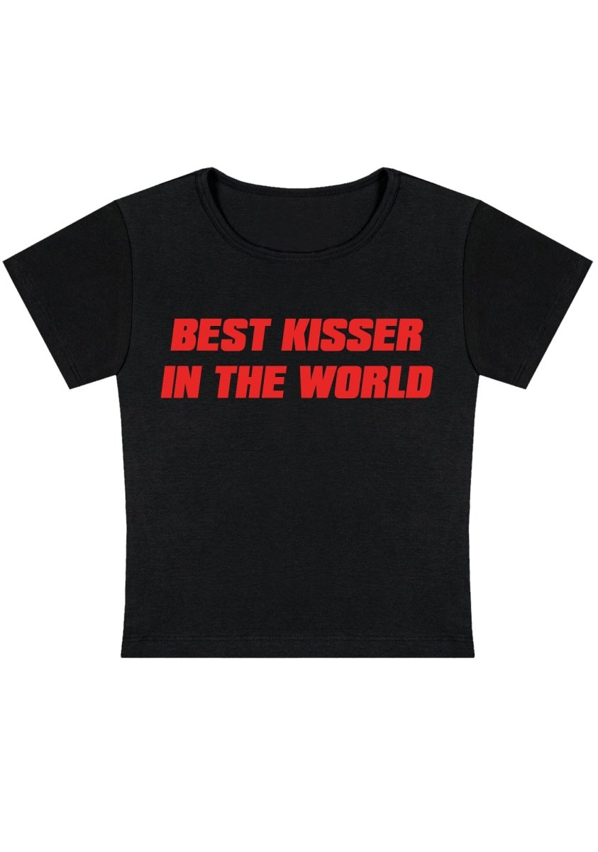 Best Kisser In The World Y2k Baby Tee - cherrykittenBest Kisser In The World Y2k Baby Tee