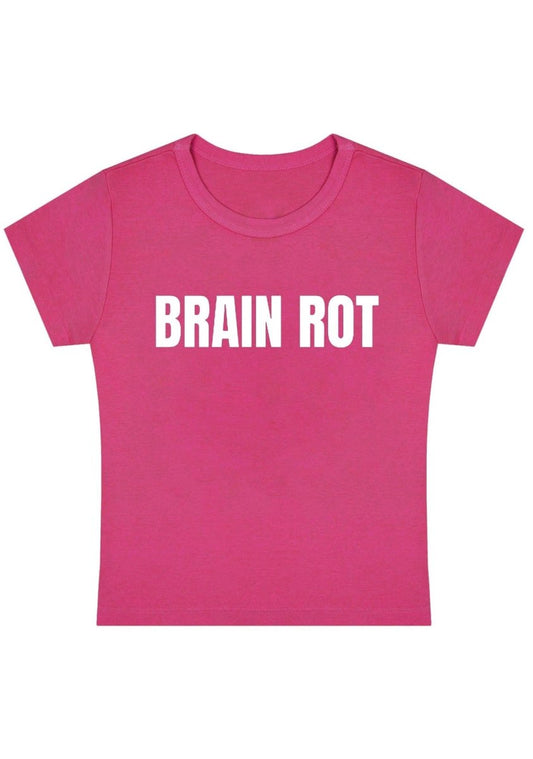 Brain Rot Y2K Baby Tee - cherrykittenBrain Rot Y2K Baby Tee