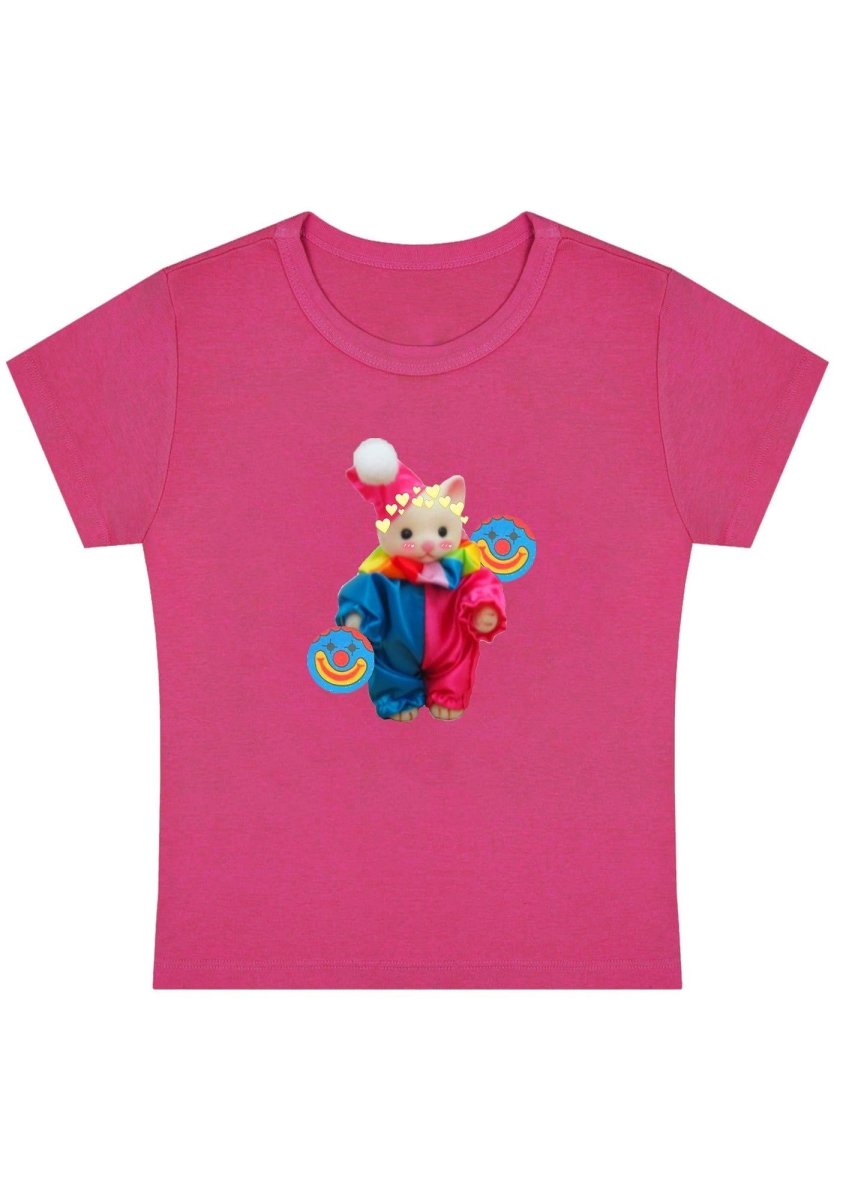Chat Clown Y2K Baby Tee - cherrykittenChat Clown Y2K Baby Tee