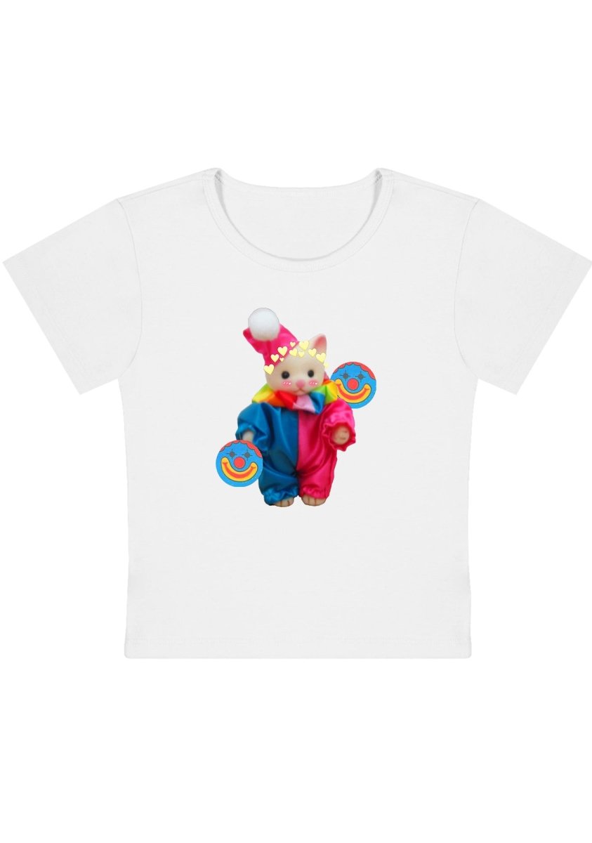 Chat Clown Y2K Baby Tee - cherrykittenChat Clown Y2K Baby Tee