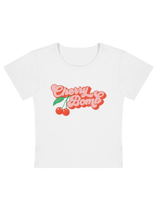 Cherry Bomb Y2K Baby Tee - cherrykittenCherry Bomb Y2K Baby Tee