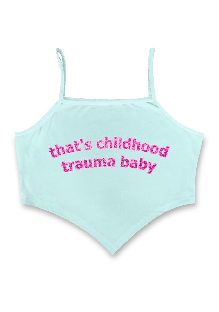 Childhood Trauma Bandana Crop Tank - cherrykittenChildhood Trauma Bandana Crop Tank