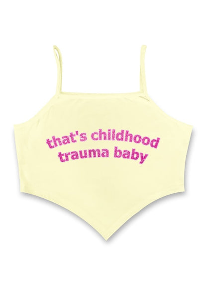 Childhood Trauma Bandana Crop Tank - cherrykittenChildhood Trauma Bandana Crop Tank