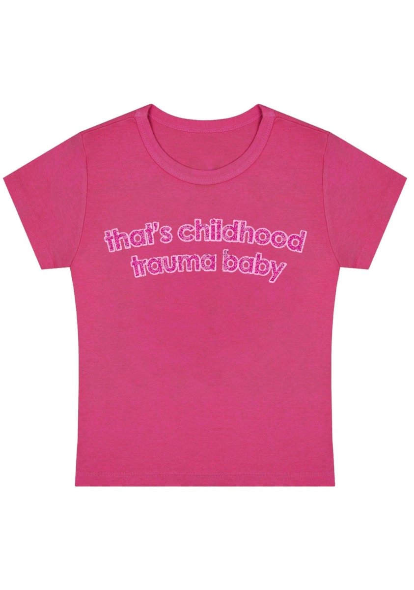 Childhood Trauma Y2k Baby Tee - cherrykittenChildhood Trauma Y2k Baby Tee