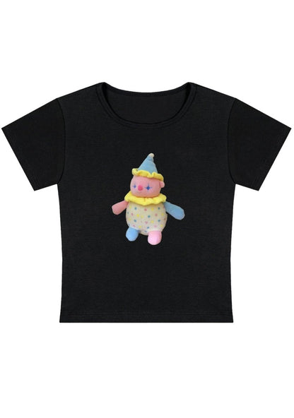 Clowncore Stuffie Y2K Baby Tee - cherrykittenClowncore Stuffie Y2K Baby Tee